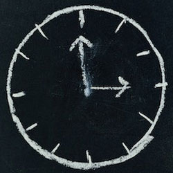 Chalk Drawing of Clock