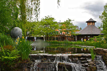 pond and gazebo